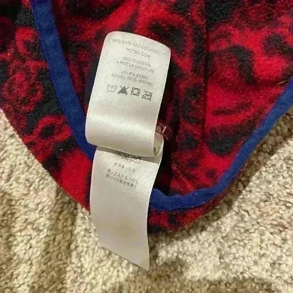 Patagonia Womans XS Snap T Synchilla Fleece  Barceloneta Classic Red - Picture 11 of 11